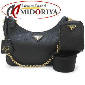 Prada Re Edition Saffiano Leather Shoulder Bag Black